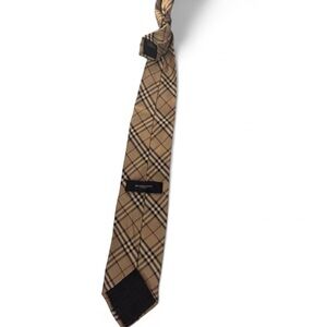 Burberry Tan Plaid Tie